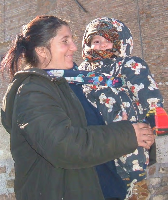 Romani woman and child